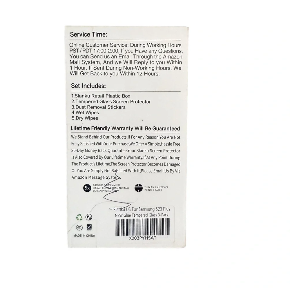 Samsung S23 Plus Tempered Glass Screen Protector Set of 2‎ - Green